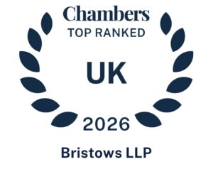 Chambers and Partners Band 1 badge - Bristows patent litigation and UPC